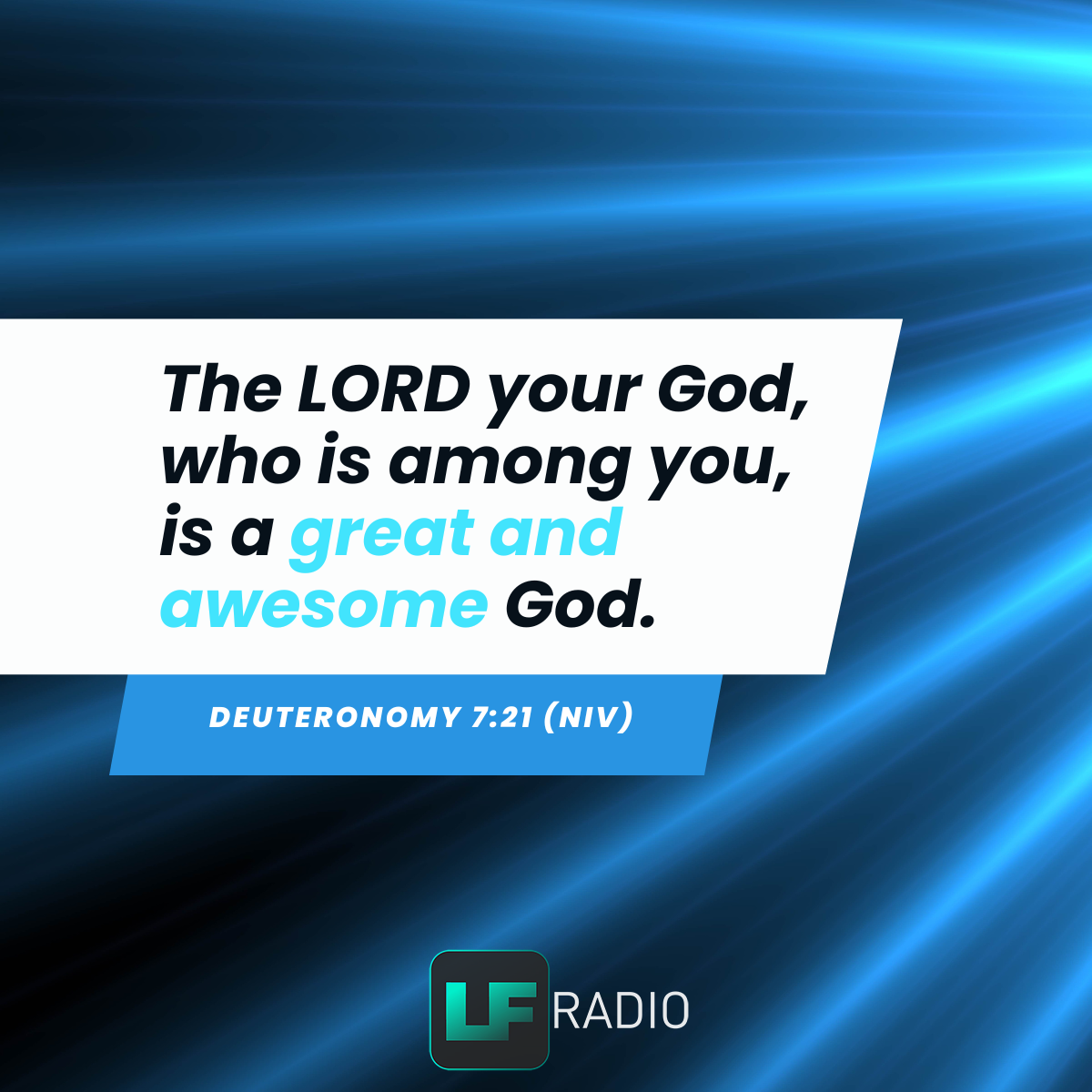 Deuteronomy 7:21 - Verse of the Day