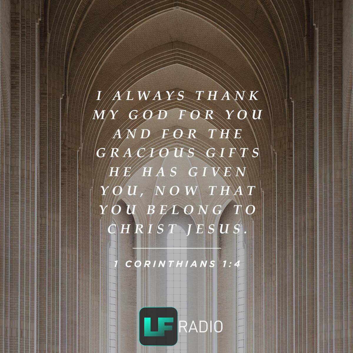 1 Corinthians 1:4 - Verse of the Day