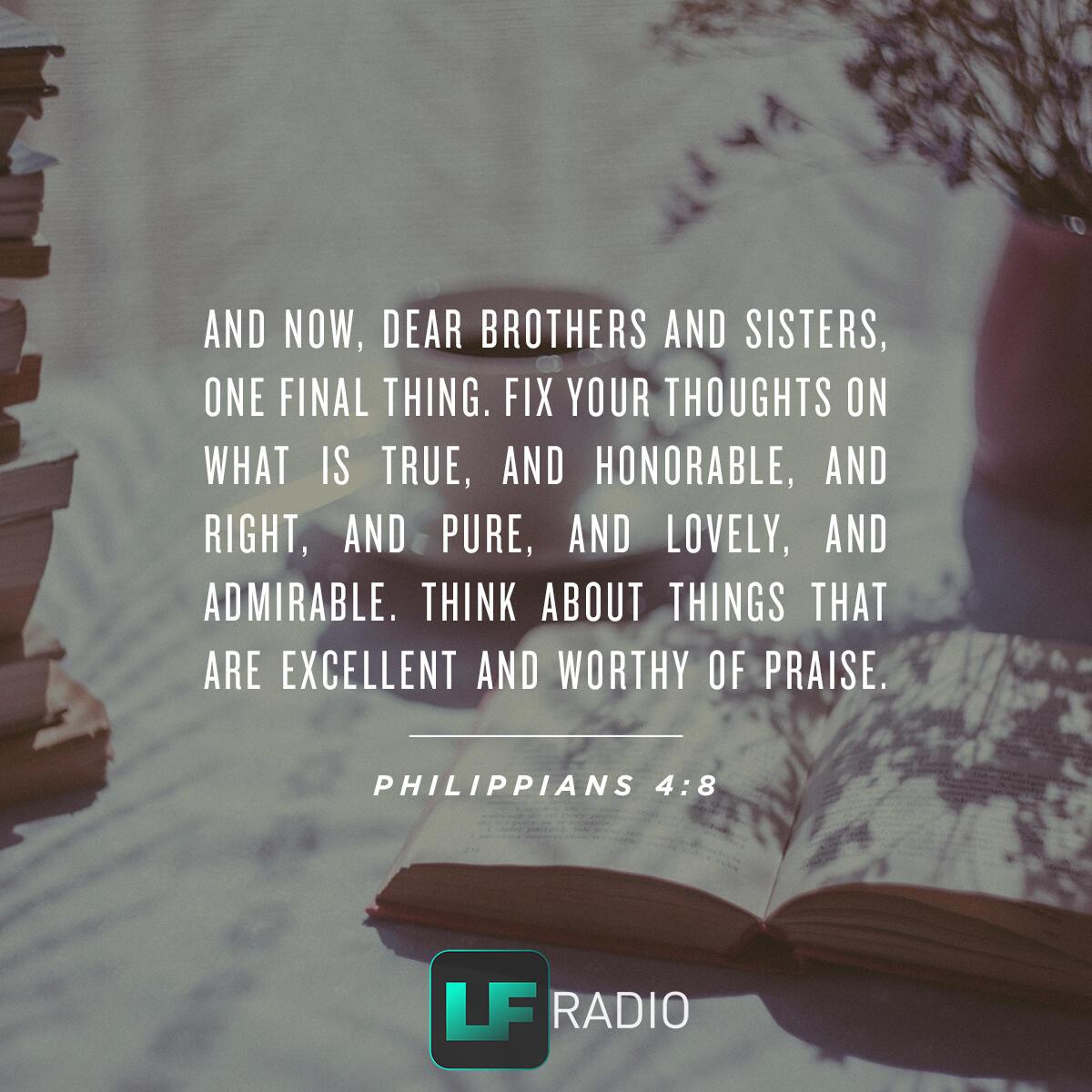 Philippians 4:8 - Verse of the Day