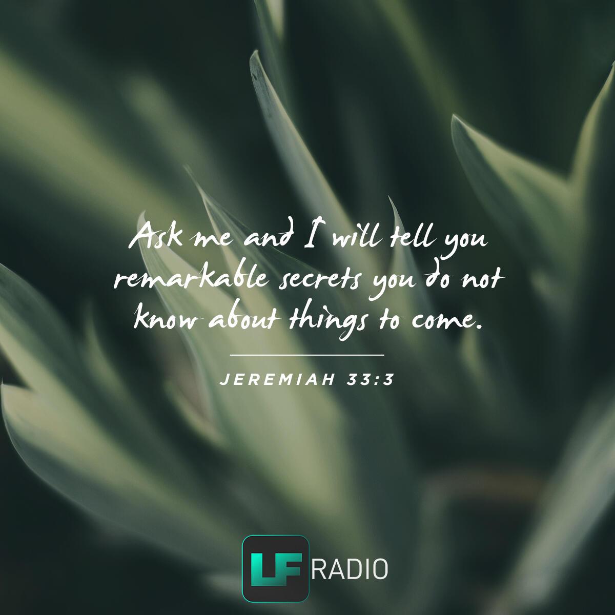 Jeremiah 33:3 - Verse of the Day