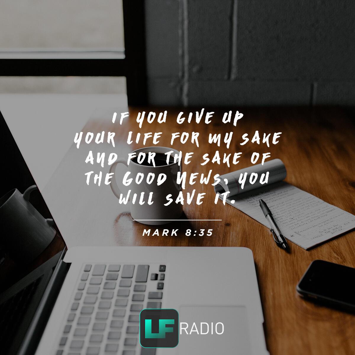 Mark 8:35 - Verse of the Day