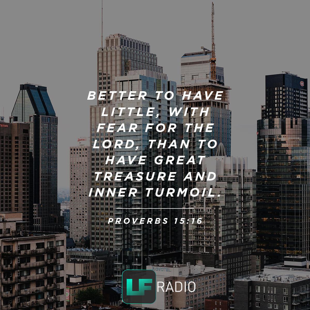 Proverbs 15:16 - Verse of the Day