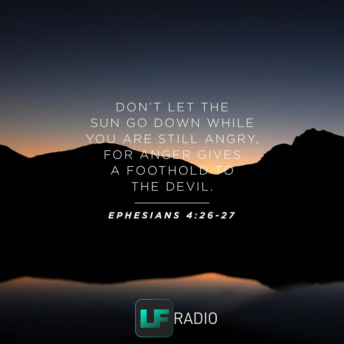 Ephesians 4:26-27 - Verse of the Day
