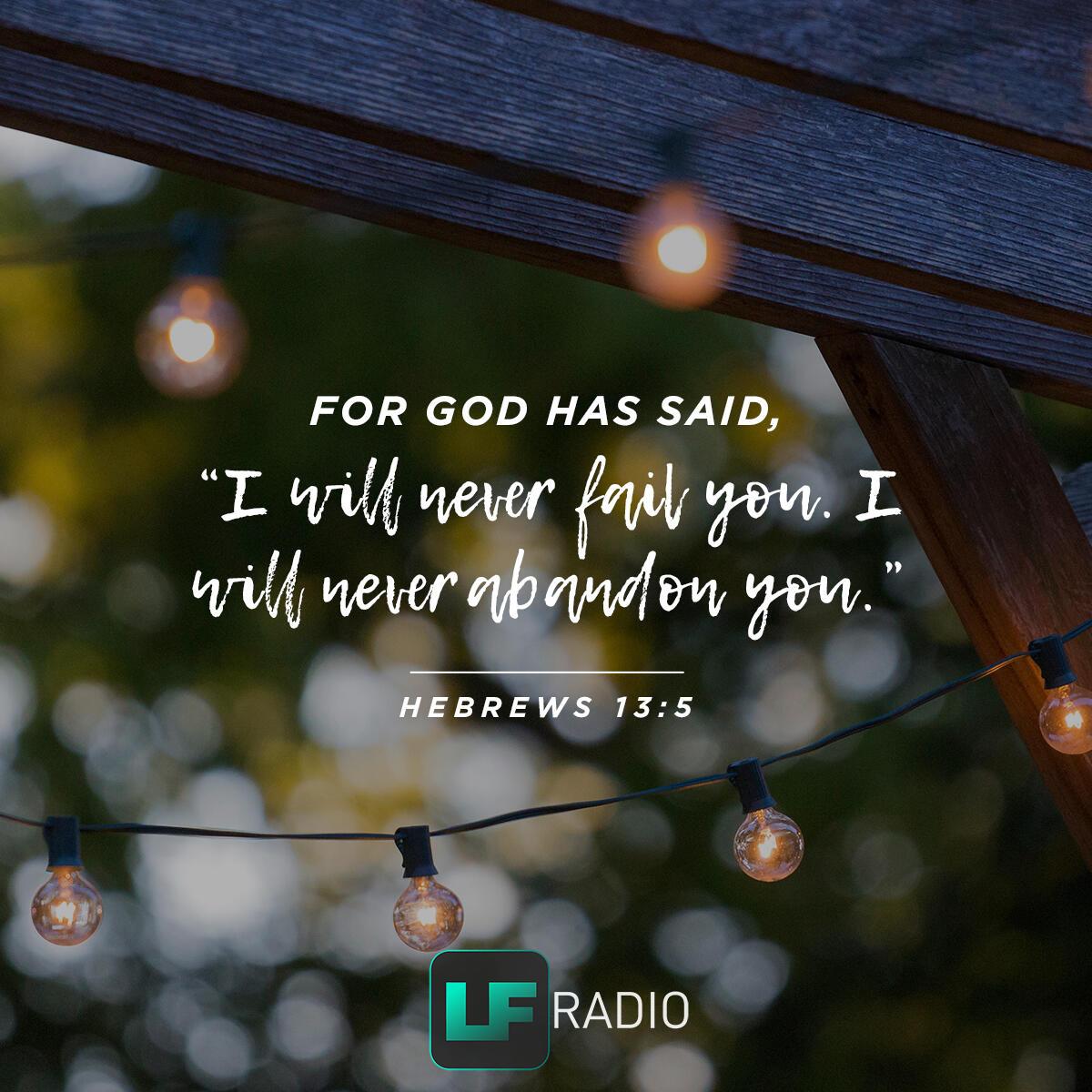 Hebrews 13:5 - Verse of the Day