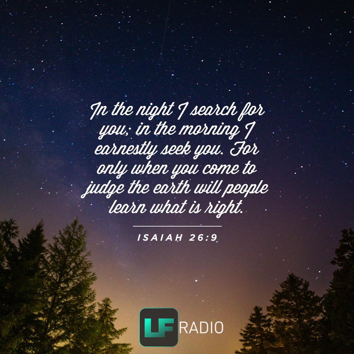 Isaiah 26:9 - Verse of the Day