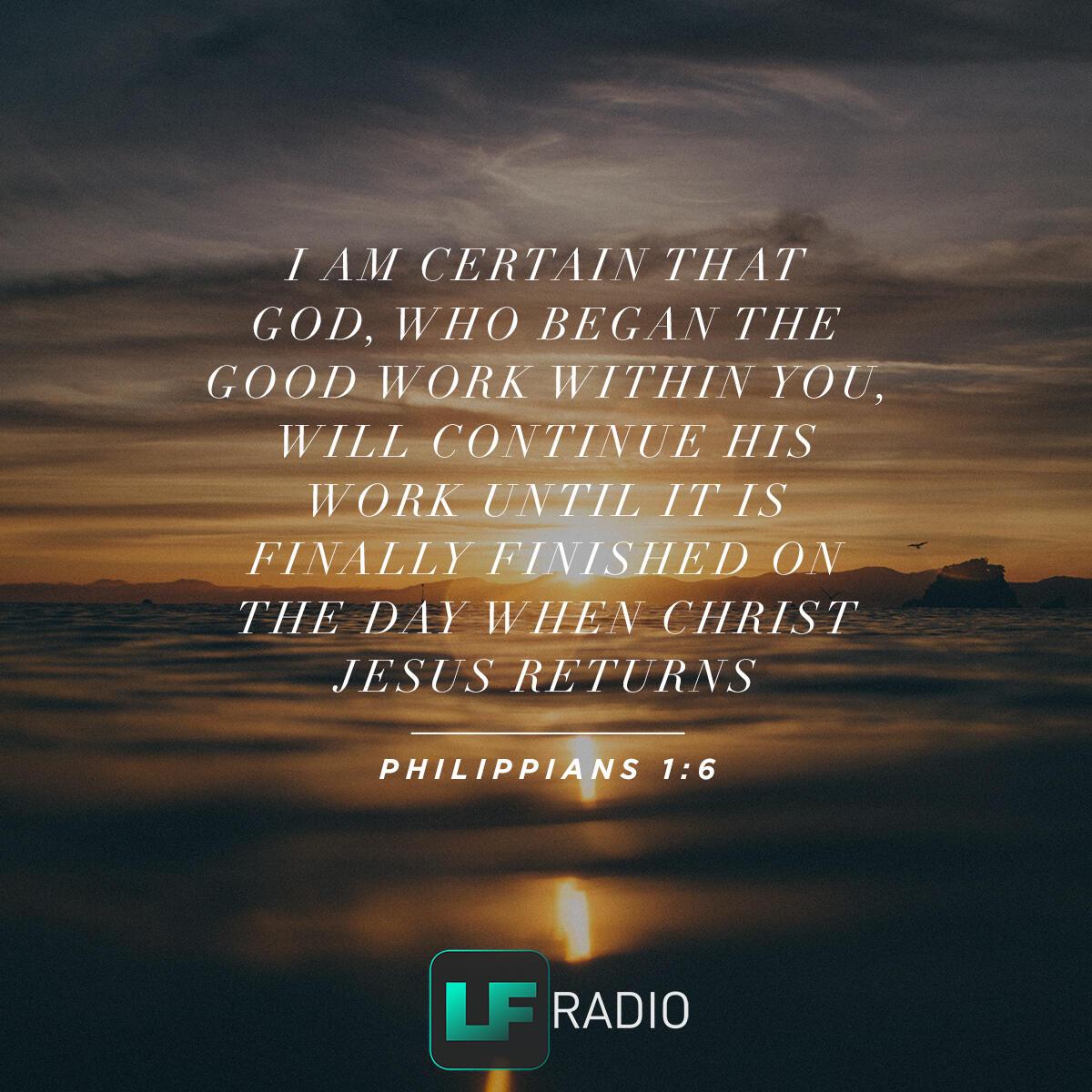 Philippians 1:6 - Verse of the Day