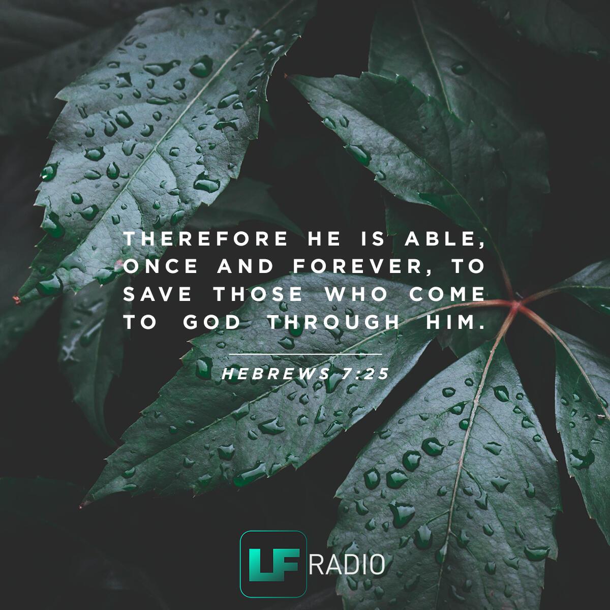 Hebrews 7:25 - Verse of the Day