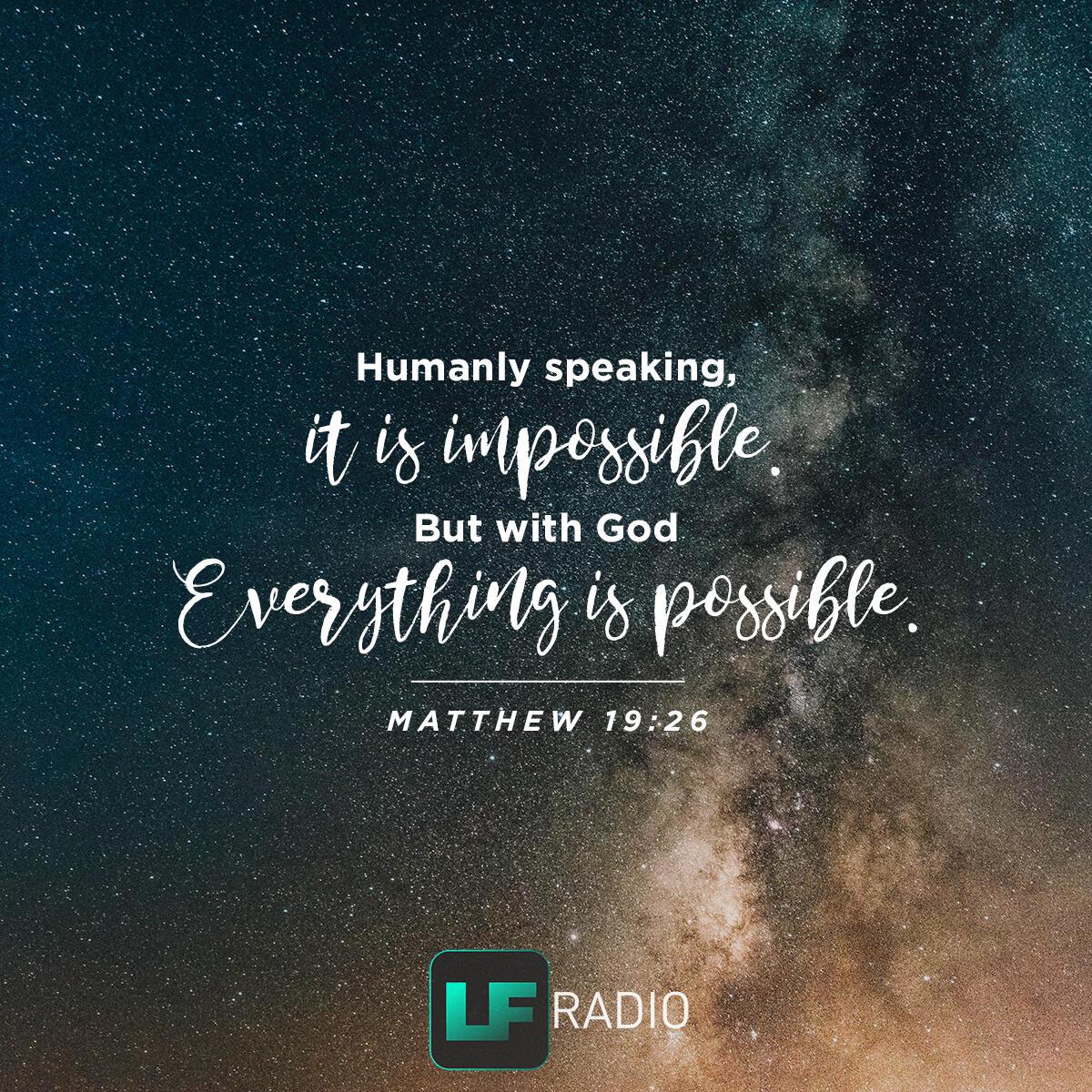 Matthew 19:26 - Verse of the Day