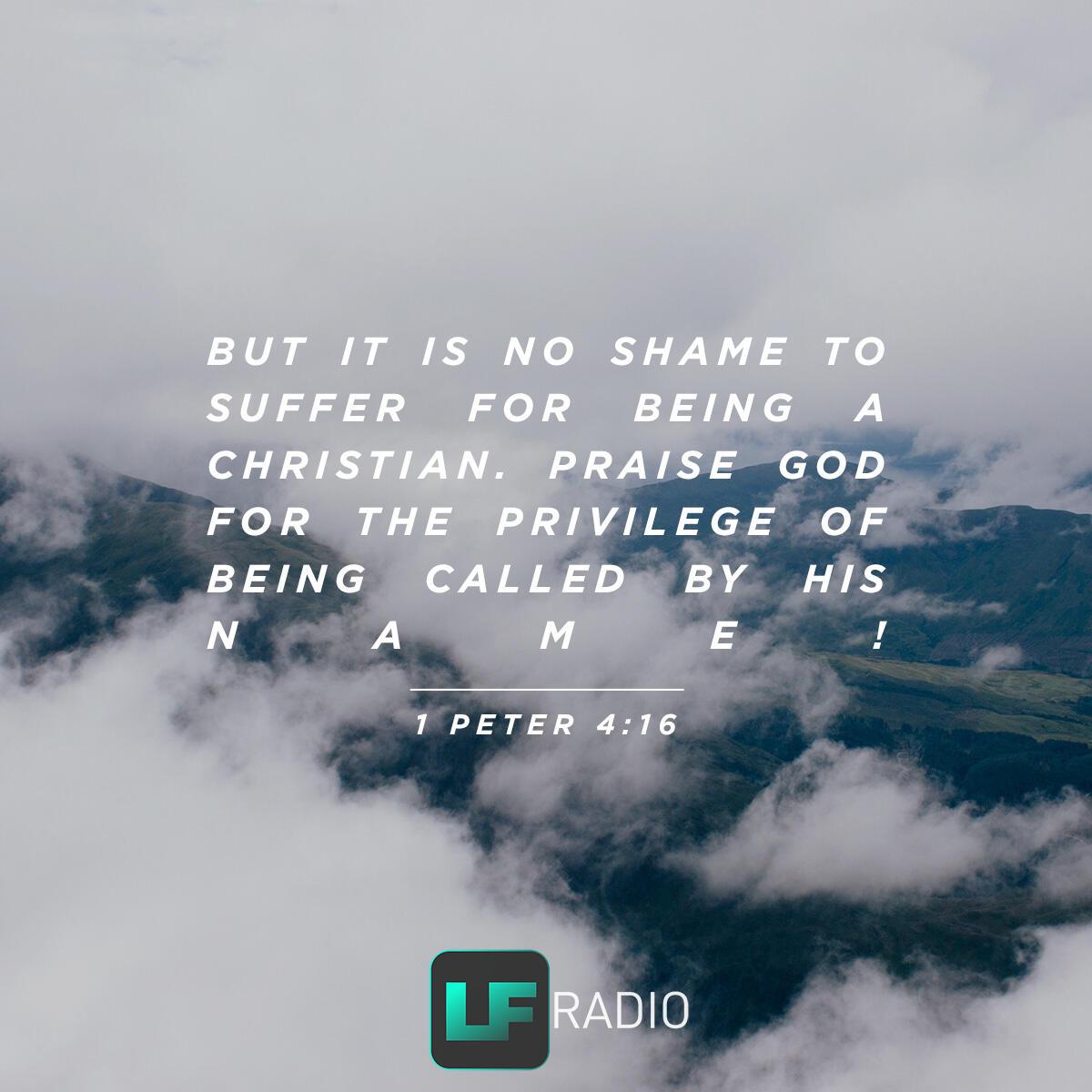 1 Peter 4:16 - Verse of the Day
