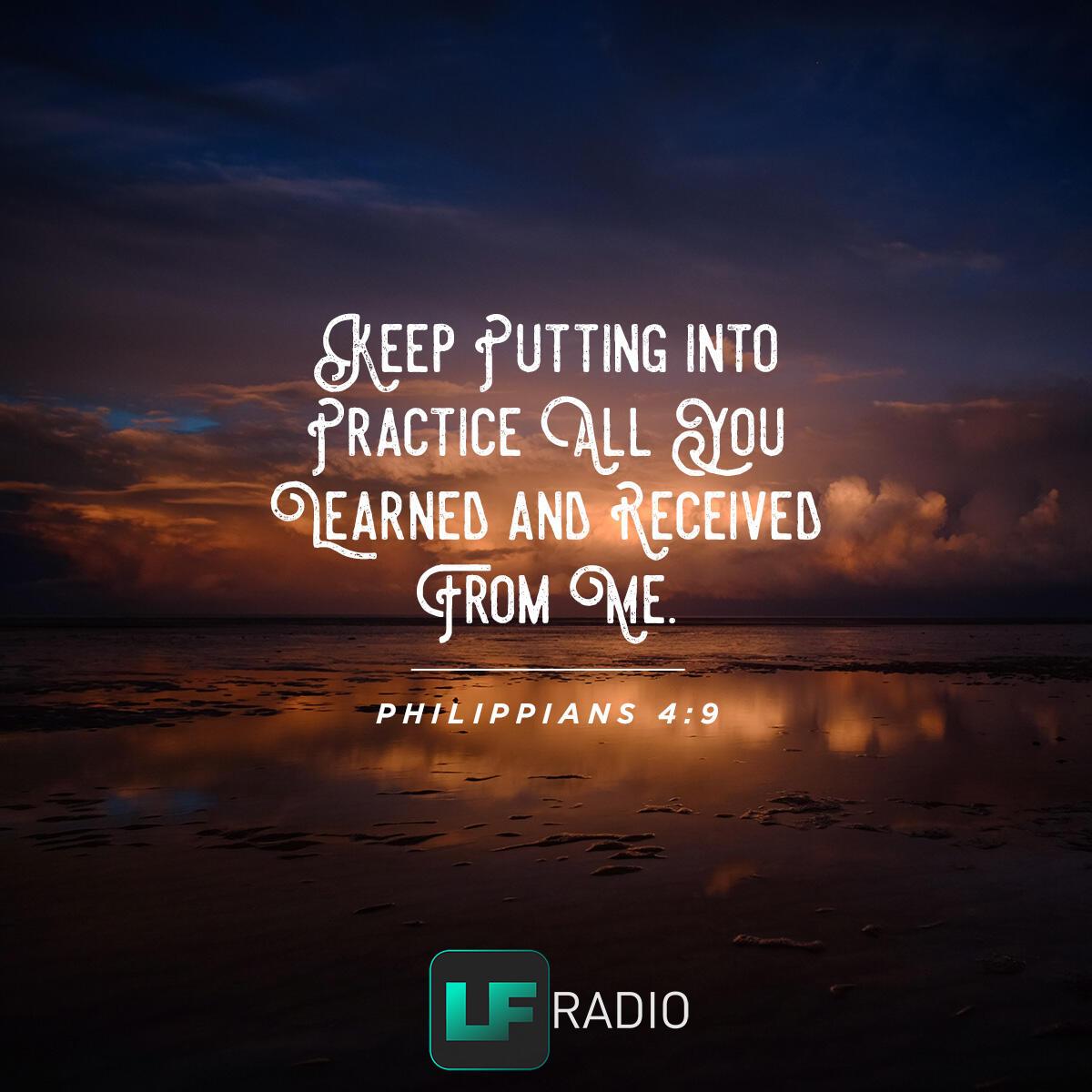 Philippians 4:9 - Verse of the Day