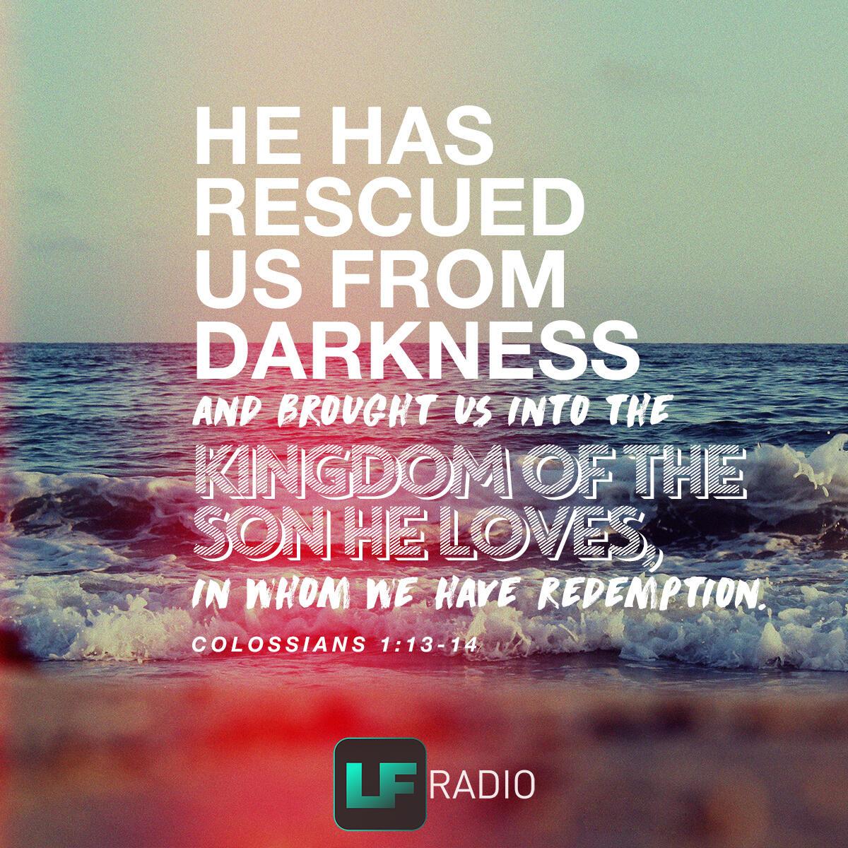 Colossians 1:13-14 - Verse of the Day