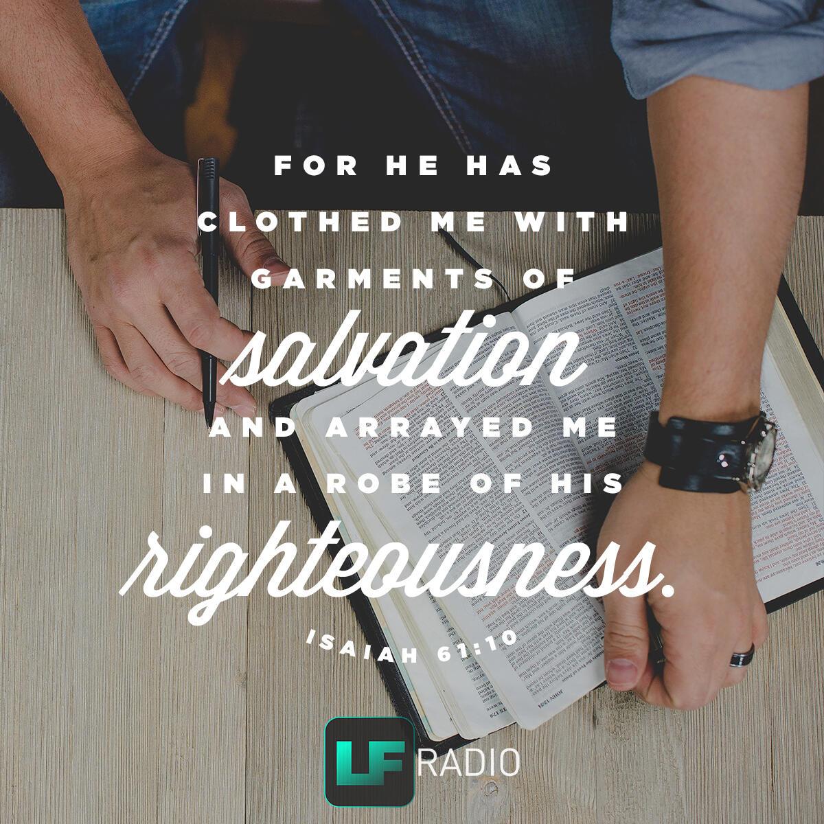Isaiah 61:10 - Verse of the Day