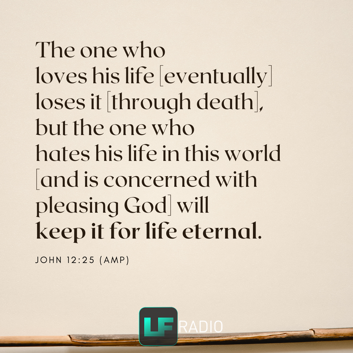 John 12:25 - Verse of the Day
