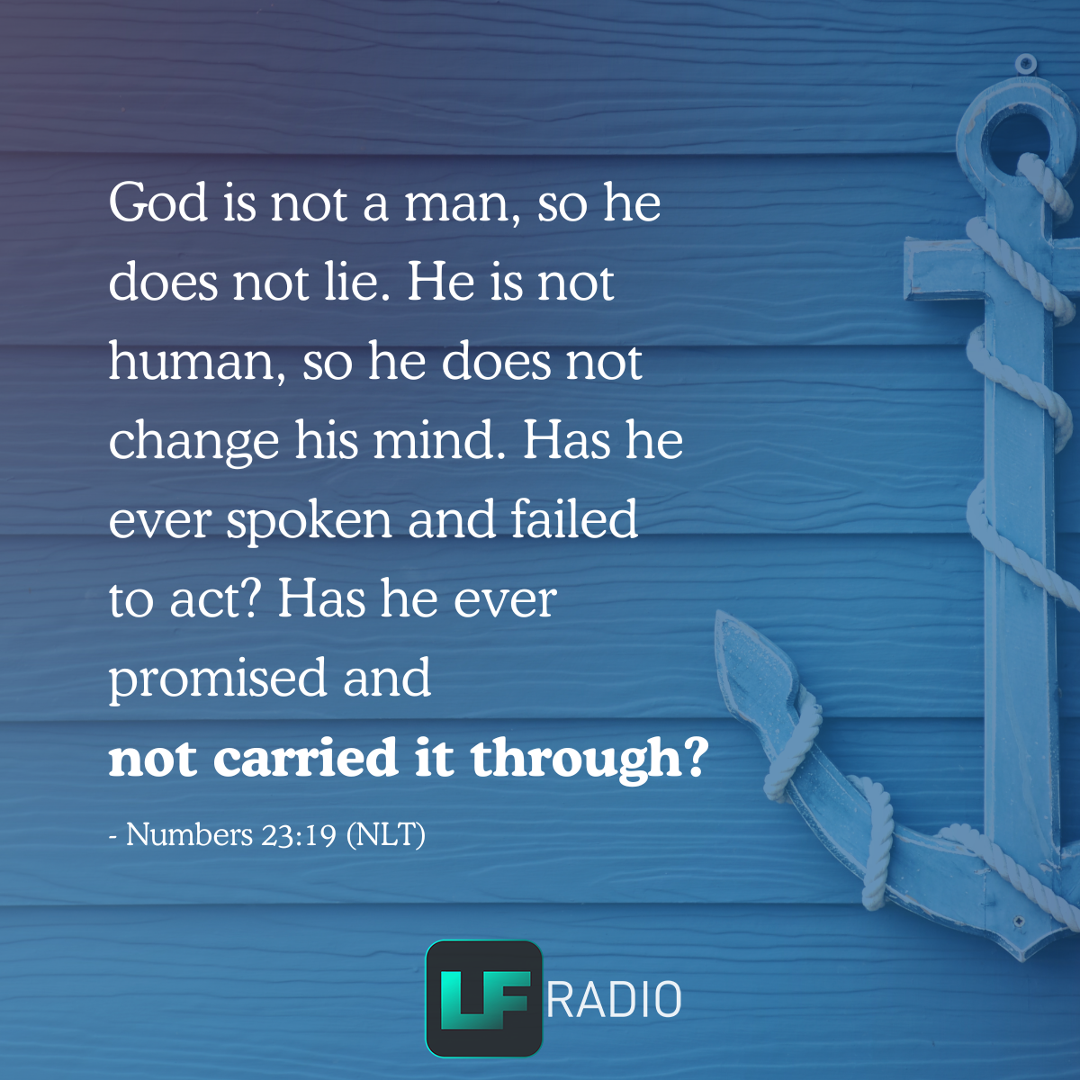 Numbers 23:19 - Verse of the Day