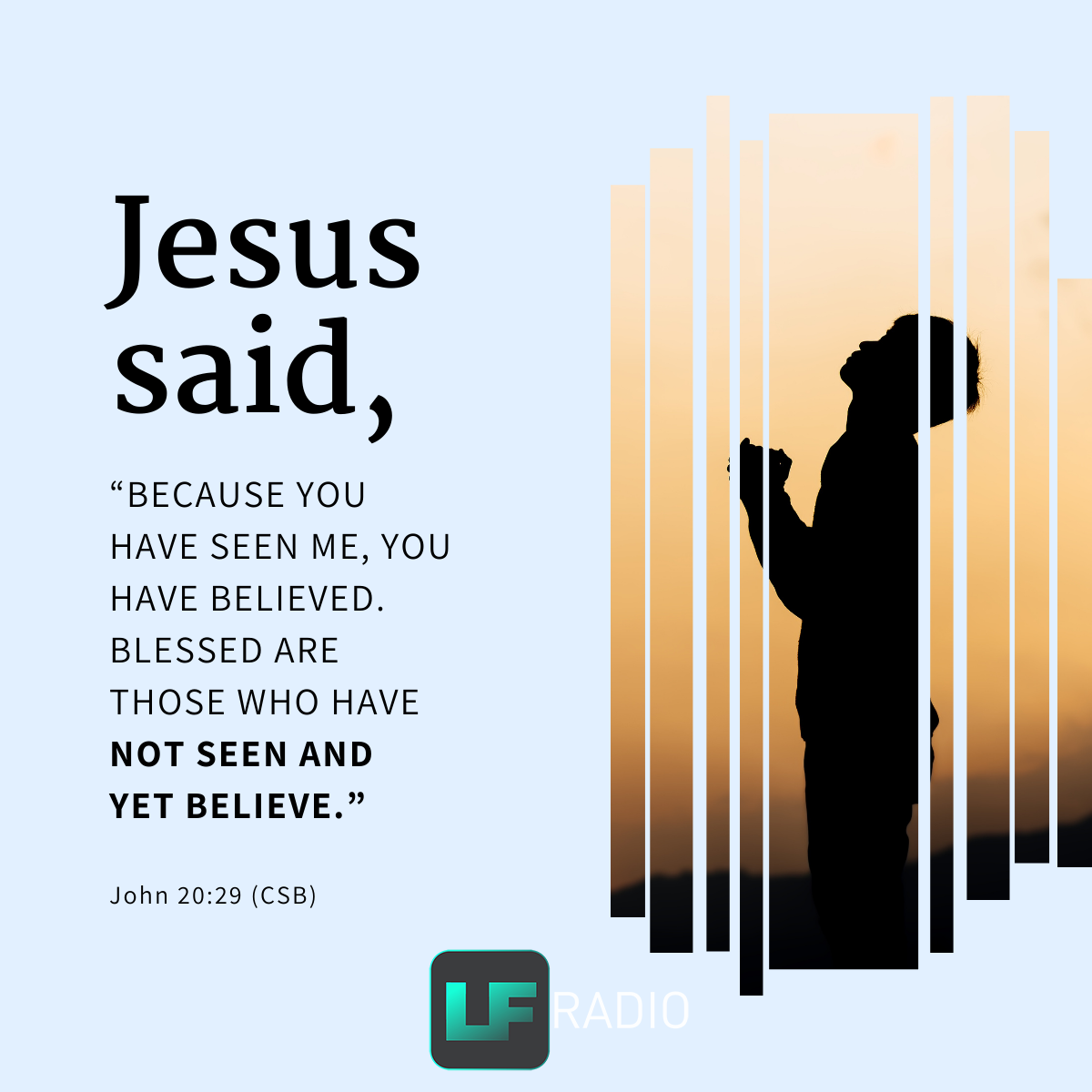 John 20:29 - Verse of the Day