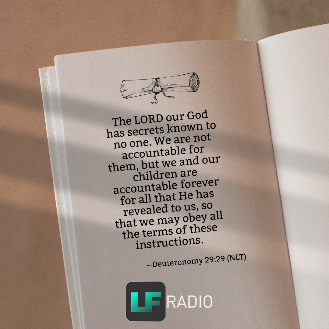 Deuteronomy 29:29 - Verse of the Day