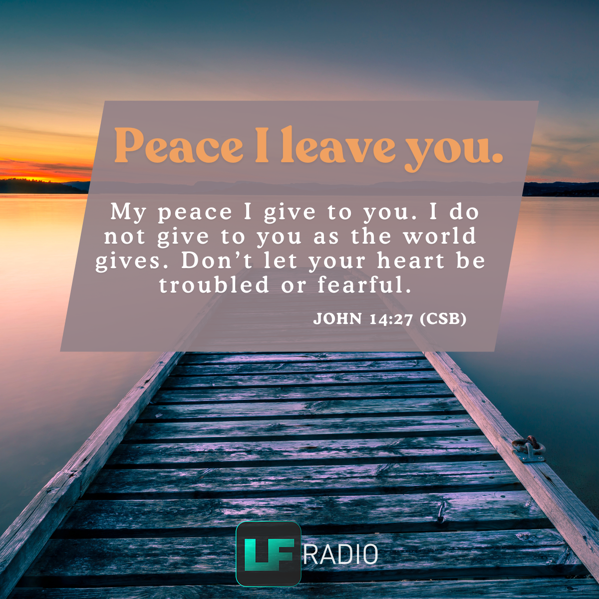 John 14:27 - Verse of the Day