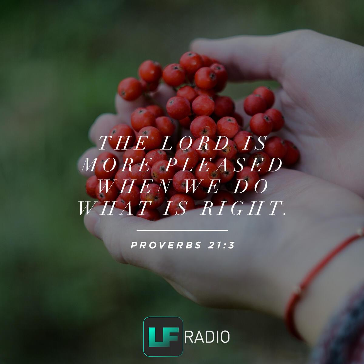 Proverbs 21:3 - Verse of the Day