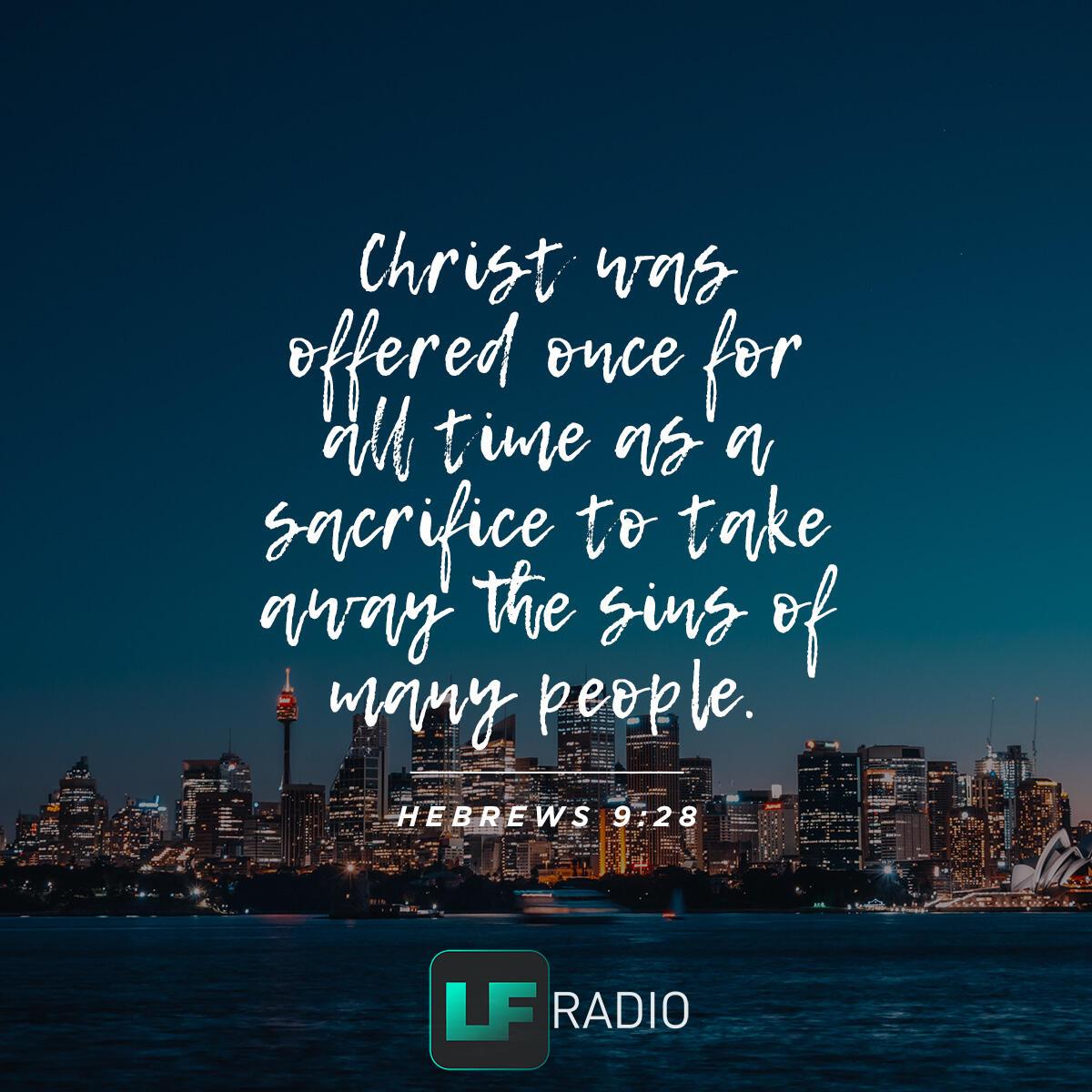 Hebrews 9:28 - Verse of the Day