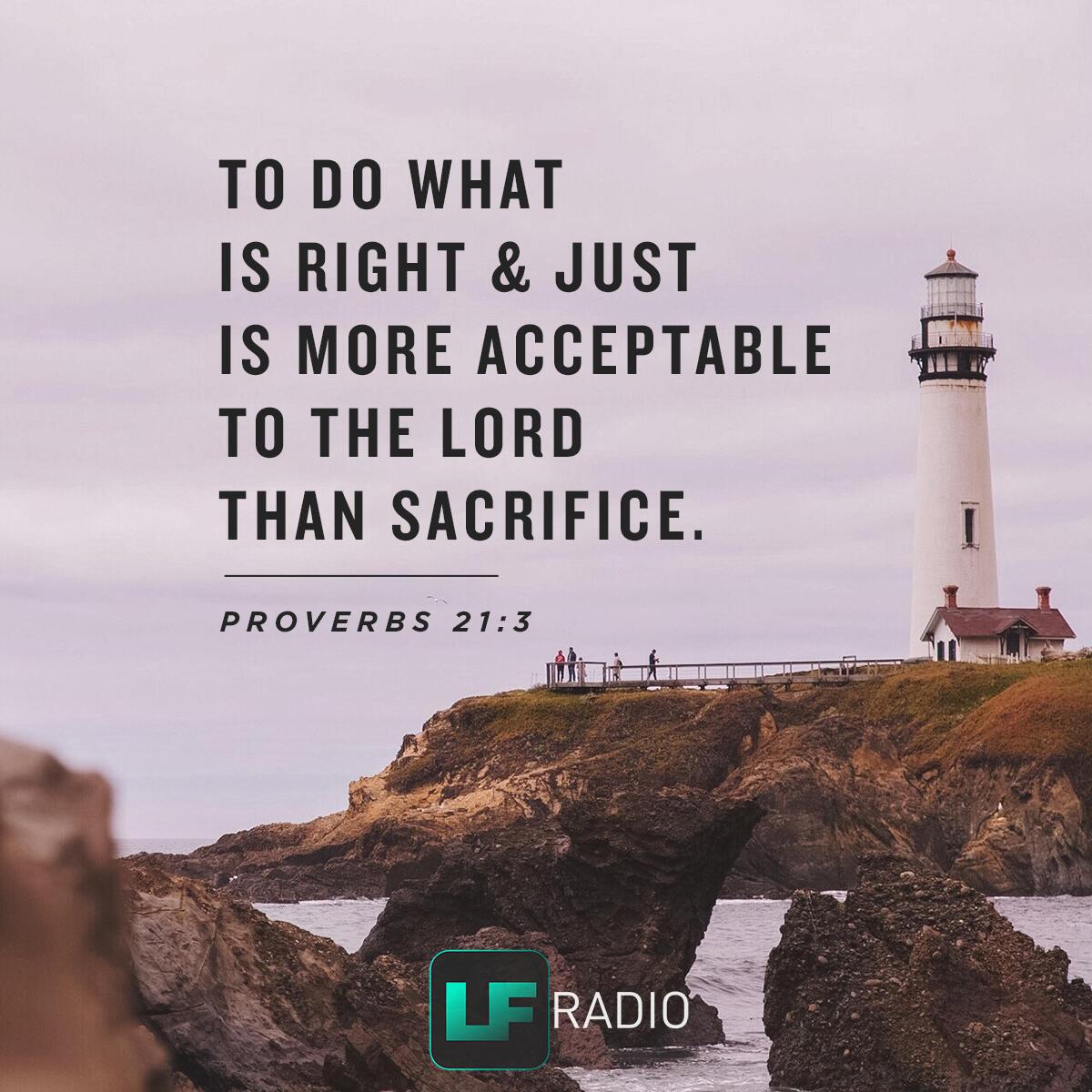 Proverbs 21:3 - Verse of the Day
