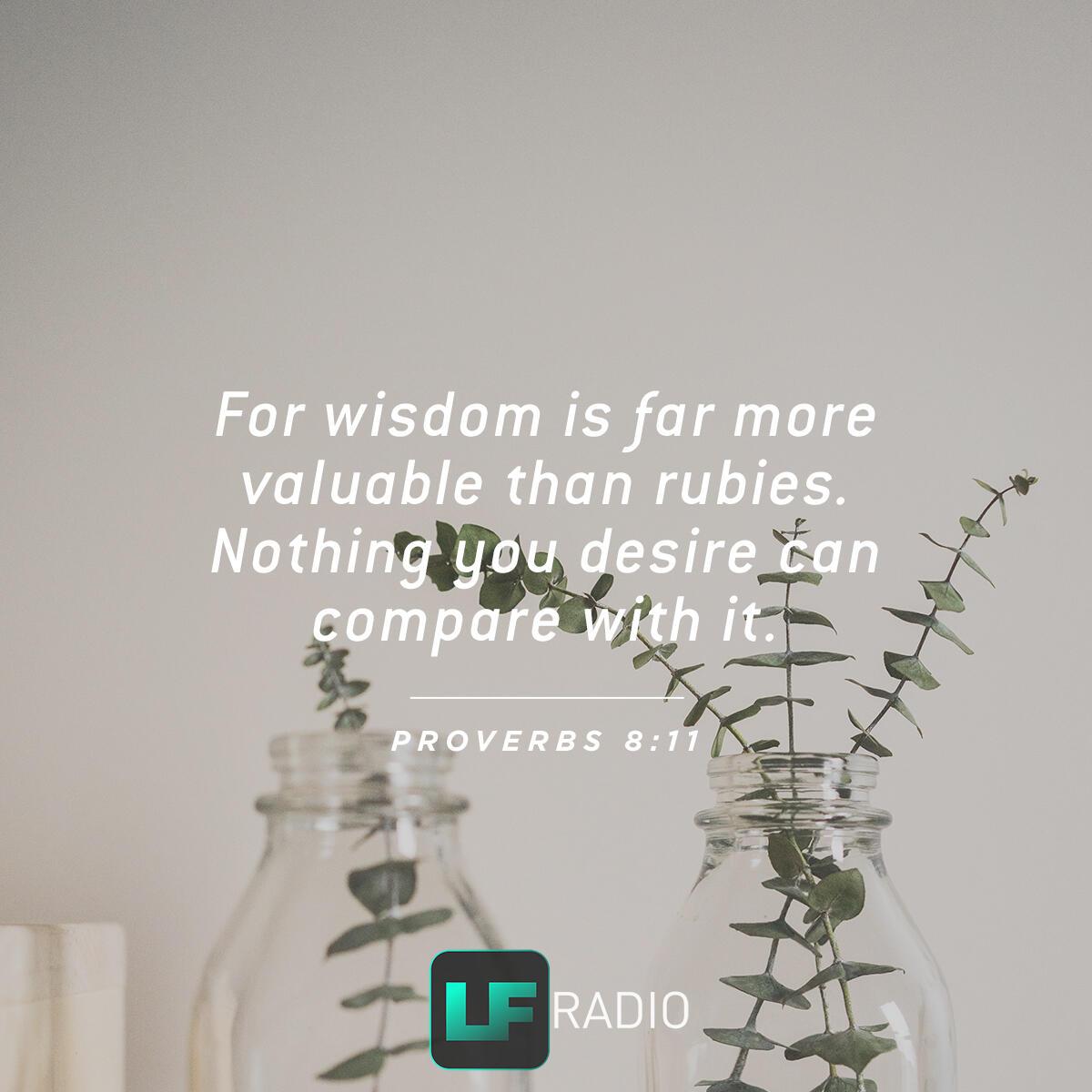 Proverbs 8: 11 - Verse of the Day