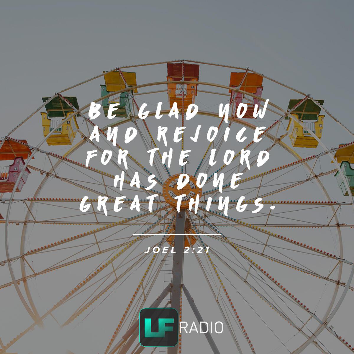 Joel 2:21 - Verse of the Day