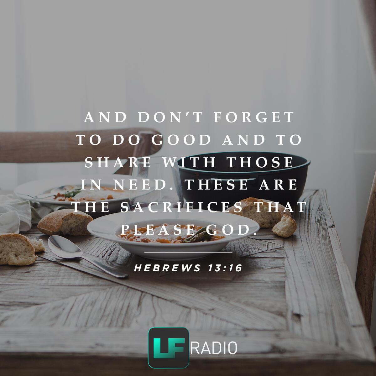 Hebrews 13:16 - Verse of the Day