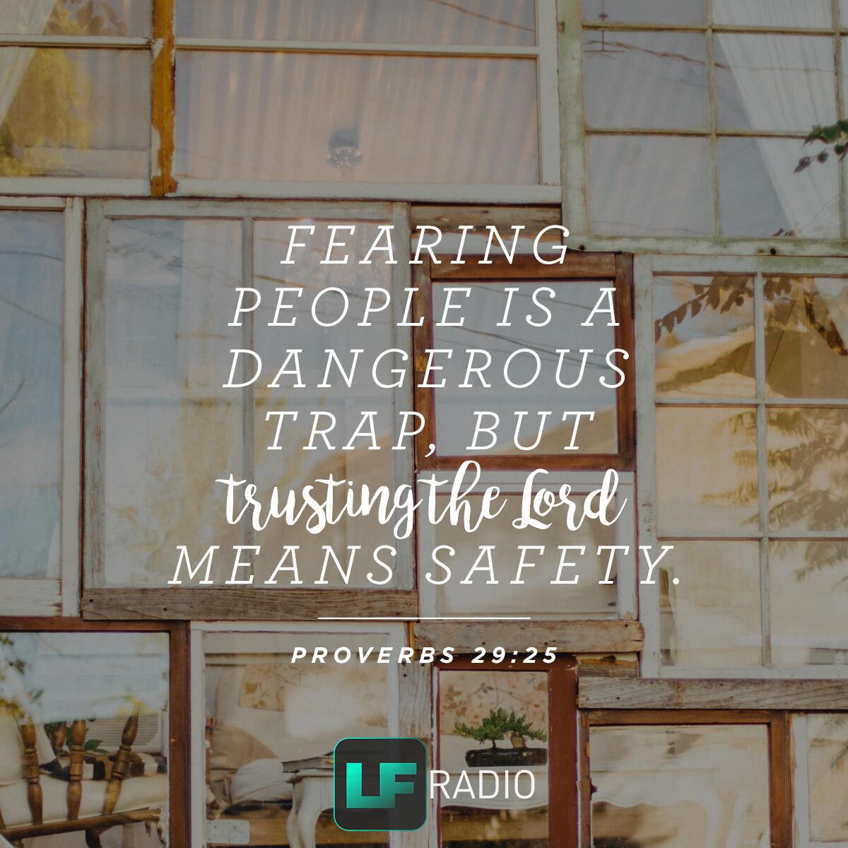 Proverbs 29:25 - Verse of the Day