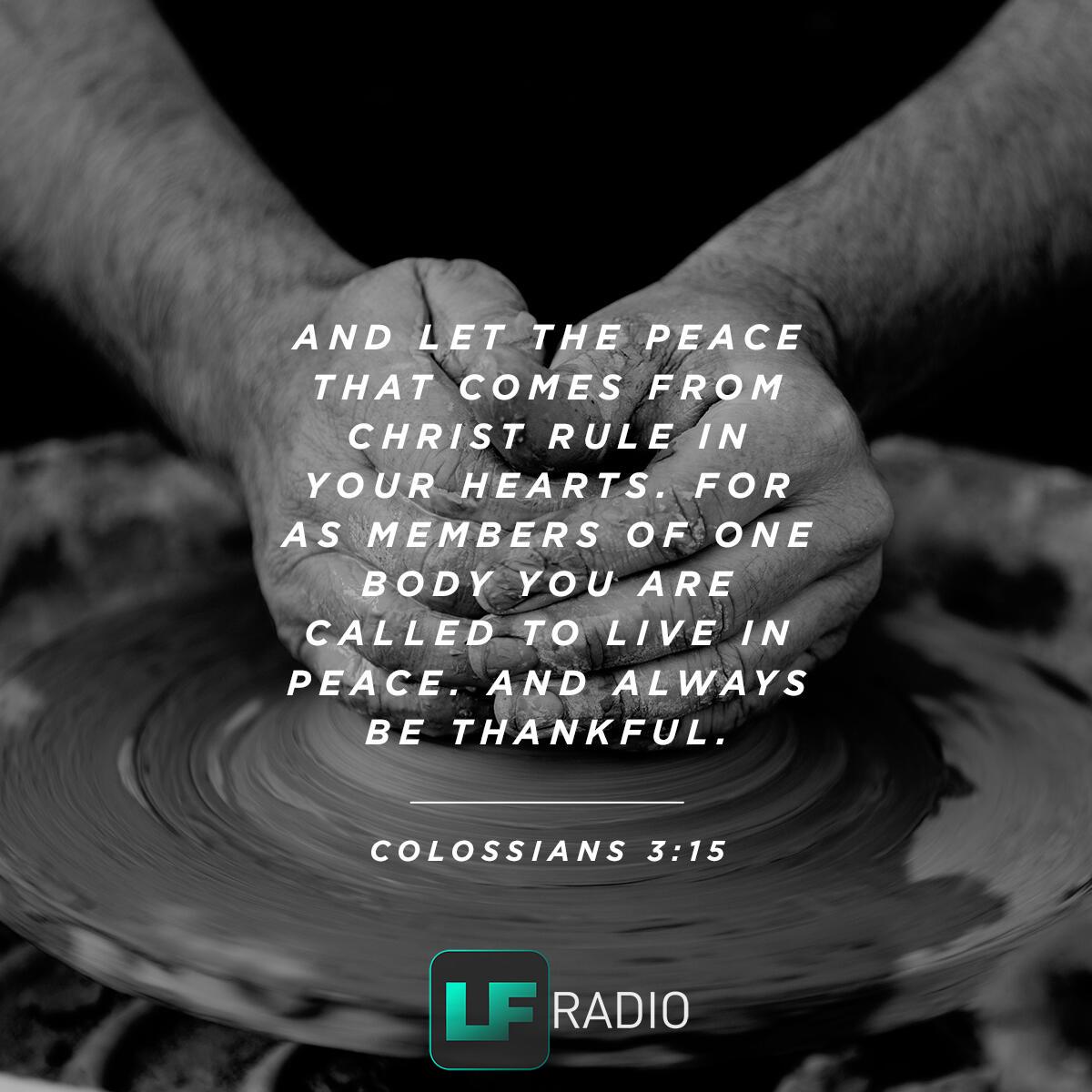 Colossians 3:15 - Verse of the Day