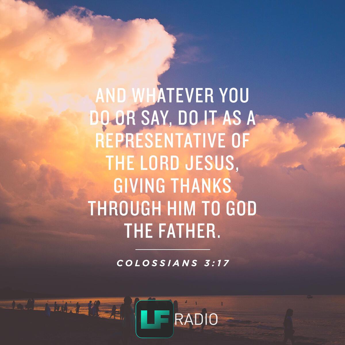 Colossians 3:17 - Verse of the Day