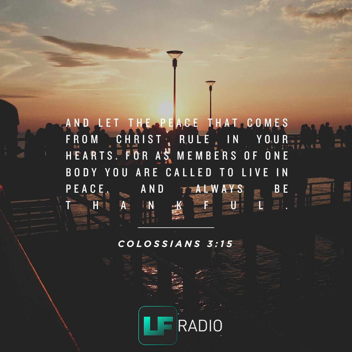 Colossians 3:15 - Verse of the Day