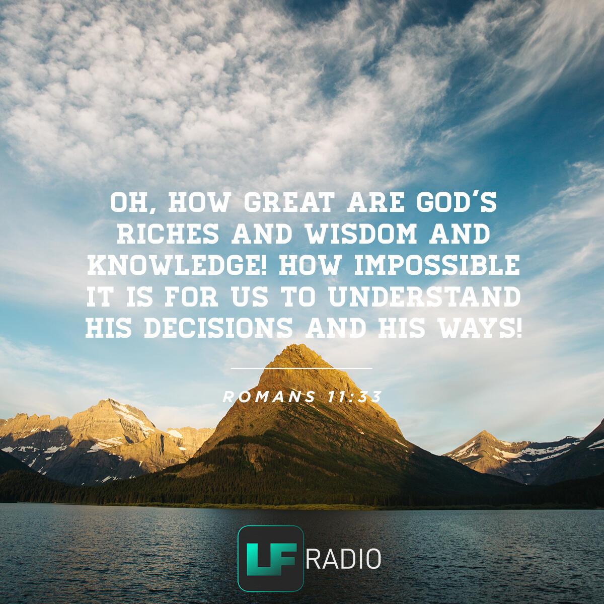 Romans 11:33 - Verse of the Day