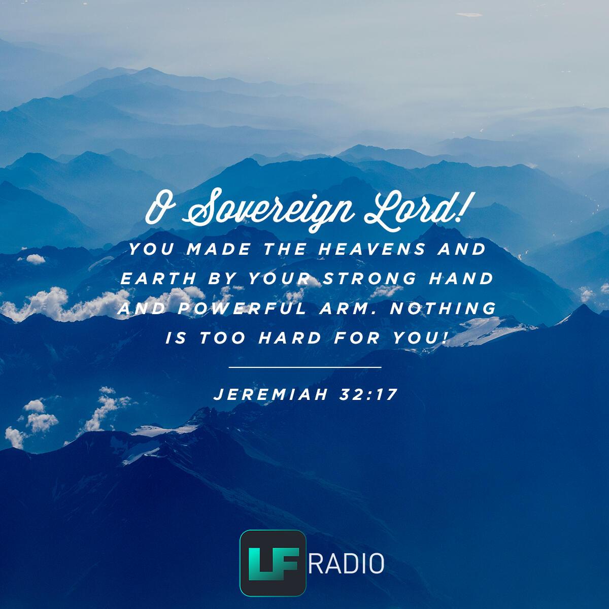 Jeremiah 32:17 - Verse of the Day
