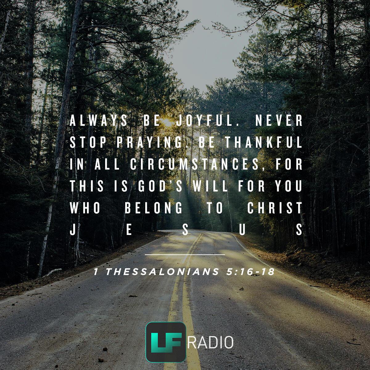 1 Thessalonians 5:16-18 - Verse of the Day