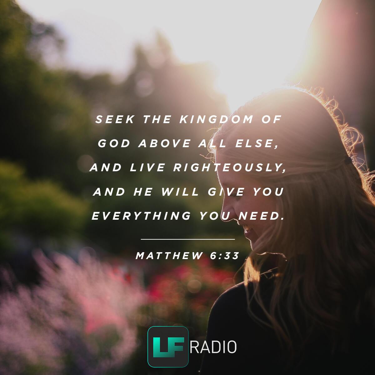 Matthew 6:33 - Verse of the Day