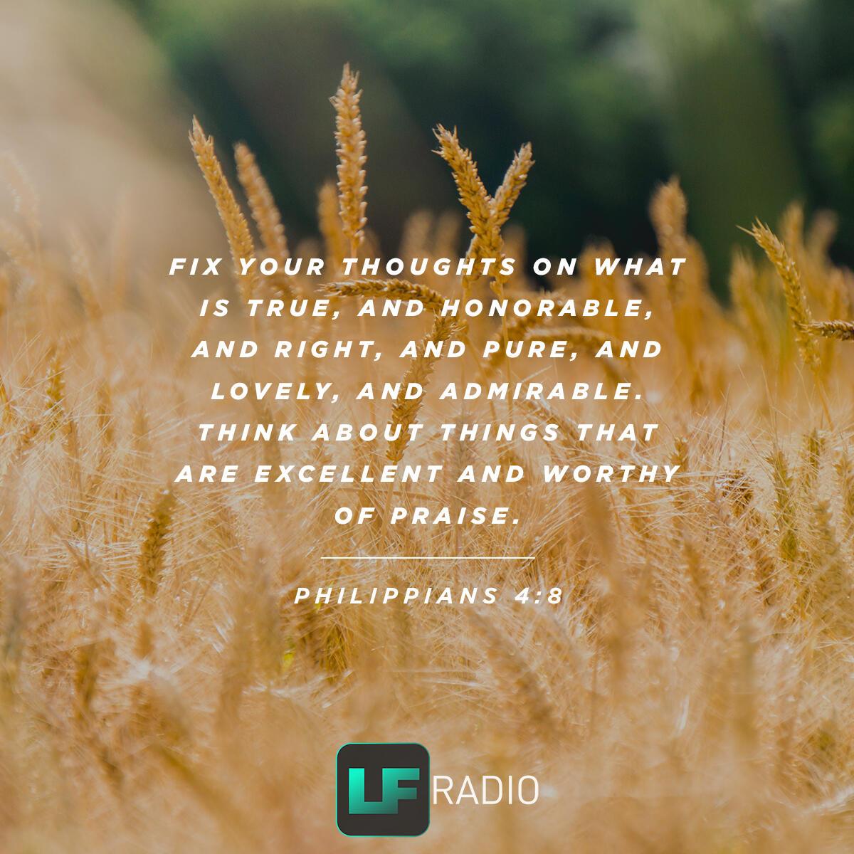 Philippians 4:8 - Verse of the Day