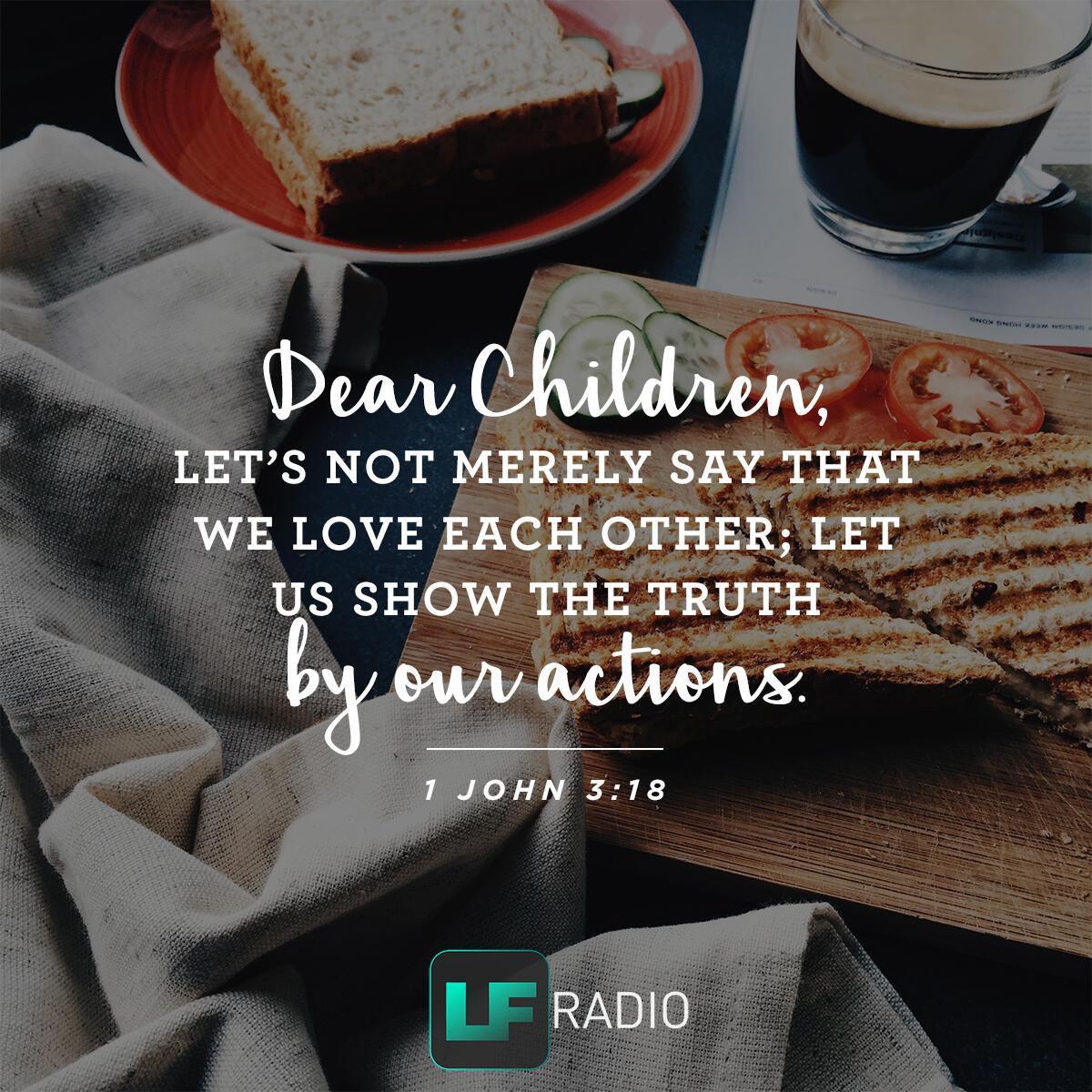 1 John 3:18 - Verse of the Day