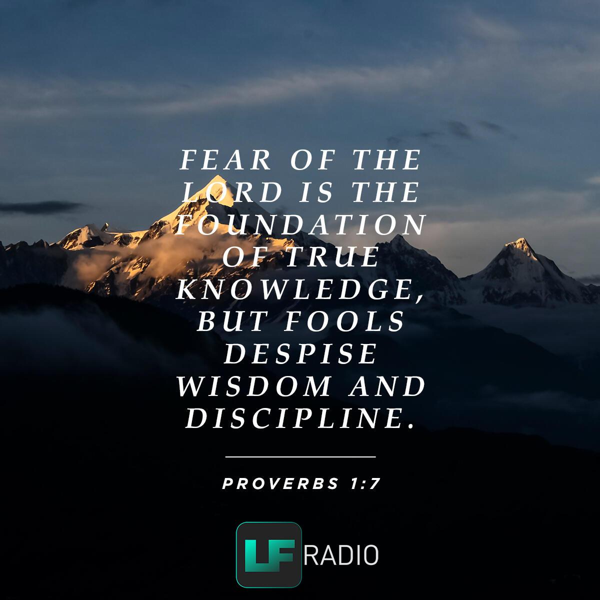 Proverbs 1:7 - Verse of the Day