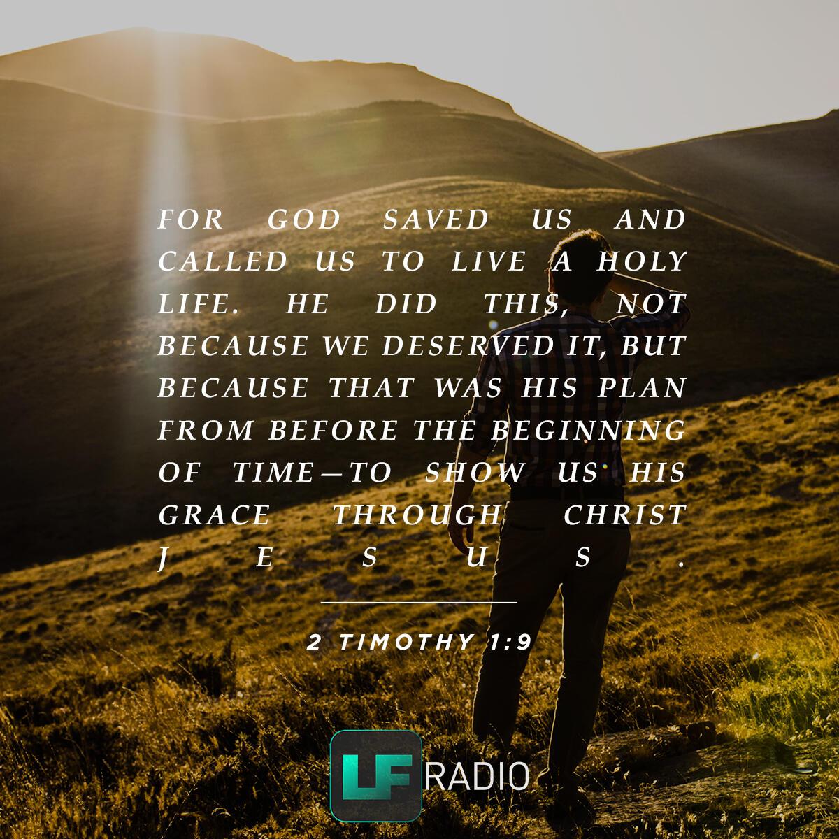 2 Timothy 1:9 - Verse of the Day
