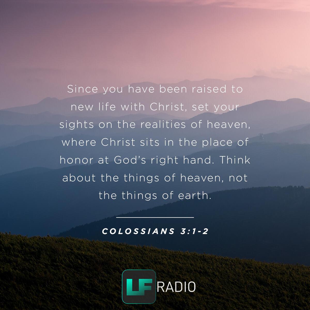 Colossians 3:1-2 - Verse of the Day