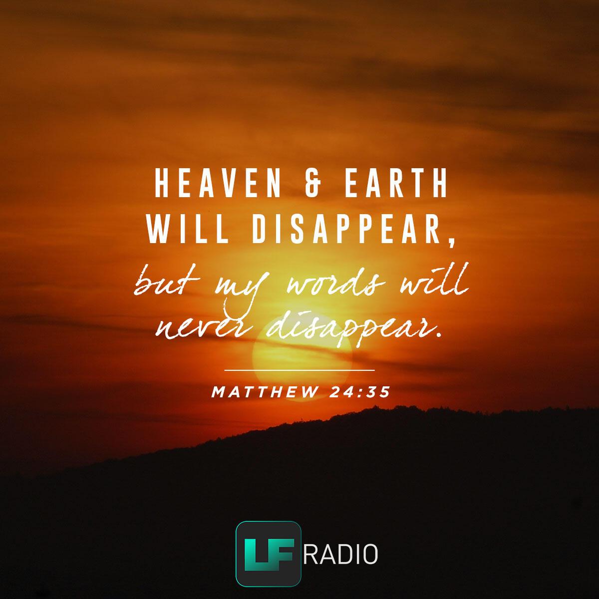 Matthew 24:35 - Verse of the Day
