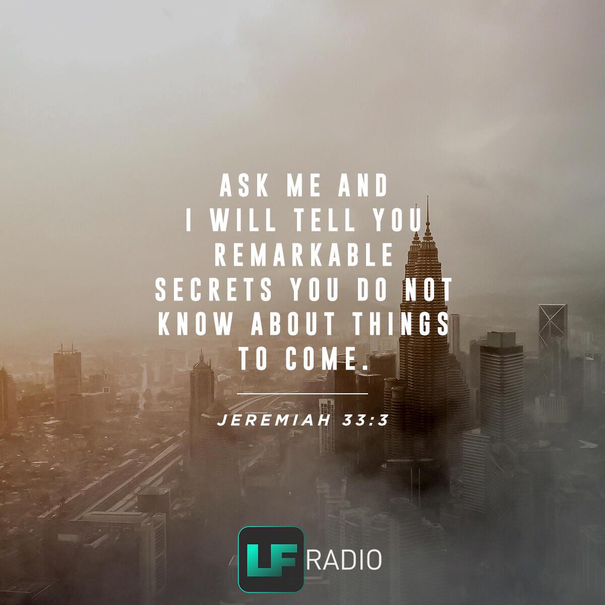 Jeremiah 33:3 - Verse of the Day