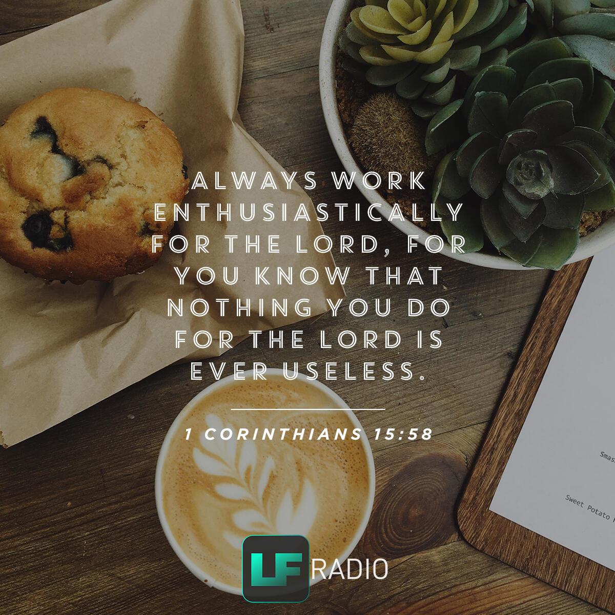 1 Corinthians 15:58 - Verse of the Day