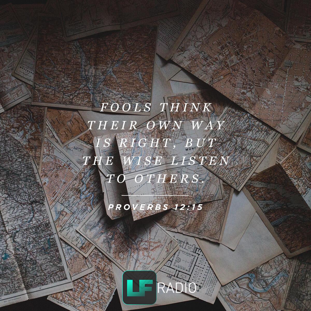 Proverbs 12:15 - Verse of the Day