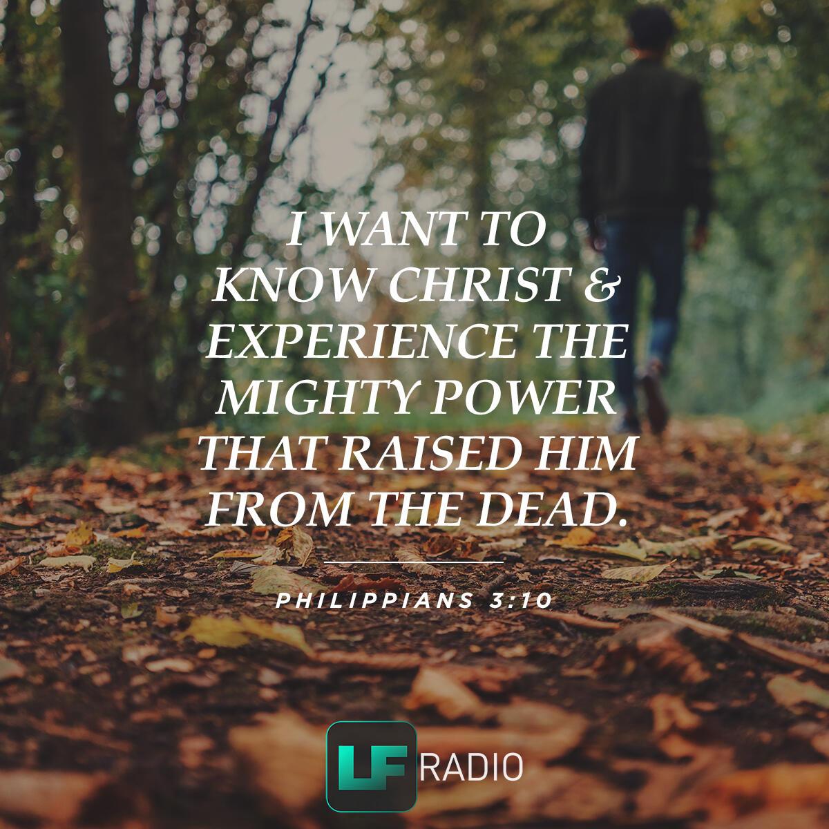 Philippians 3:10 - Verse of the Day