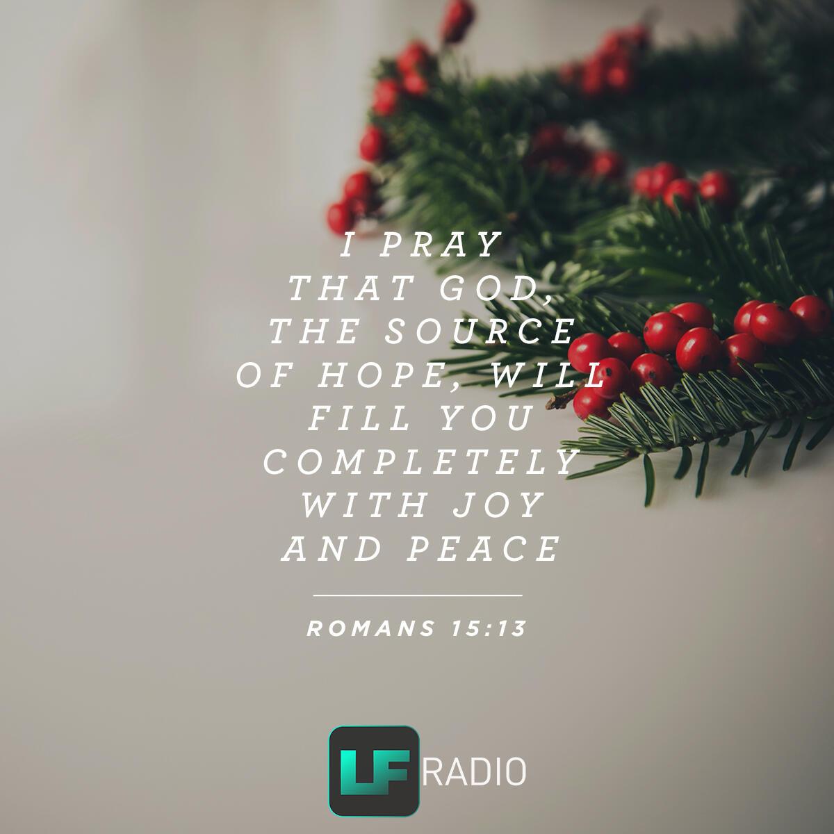 Romans 15:13 - Verse of the Day