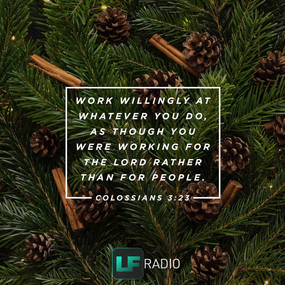 Colossians 3:23 - Verse of the Day