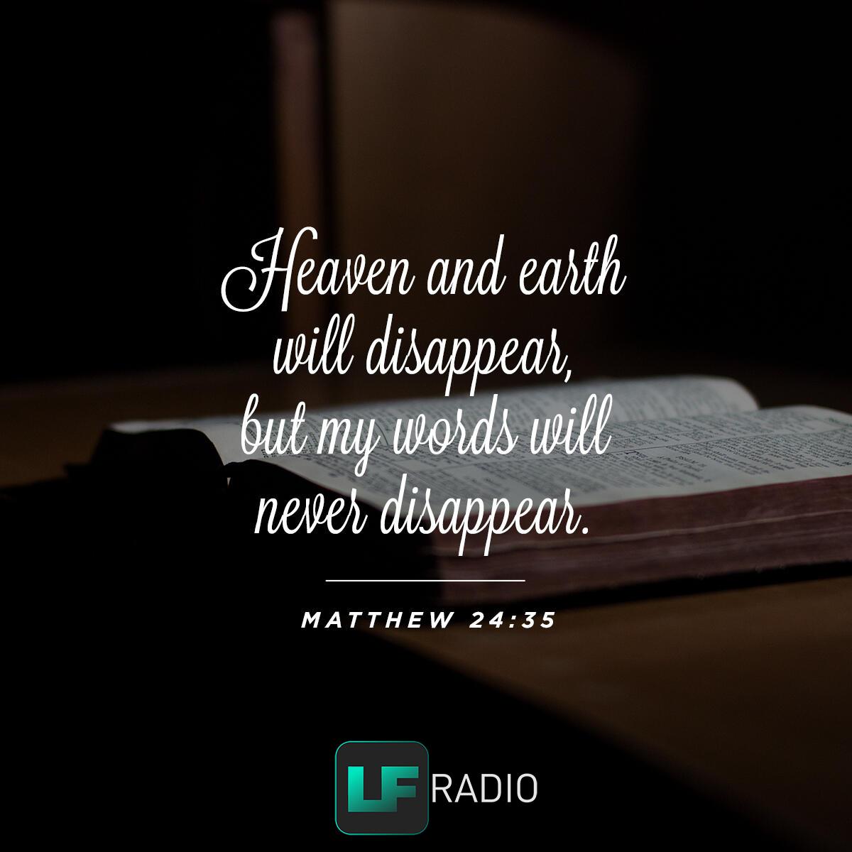 Matthew 24:35 - Verse of the Day