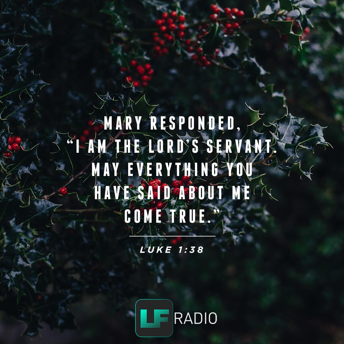 Luke 1:38 - Verse of the Day