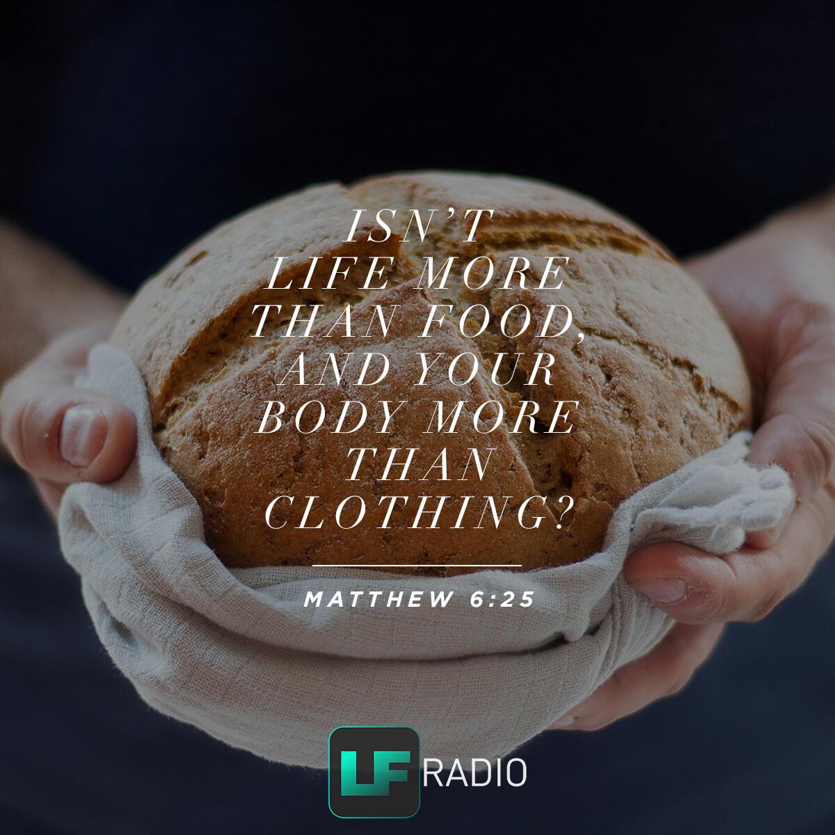 Matthew 6:25 - Verse of the Day